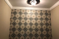 Tile accent wall in a half bath - Saratoga County, NY